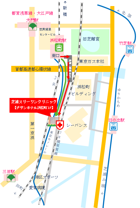 浜松町ビルディングまでの地図